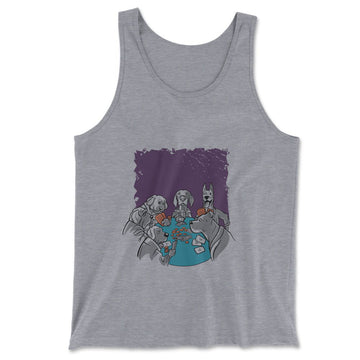 Poker Dogs Men/Unisex Tank in Athletic Heather color